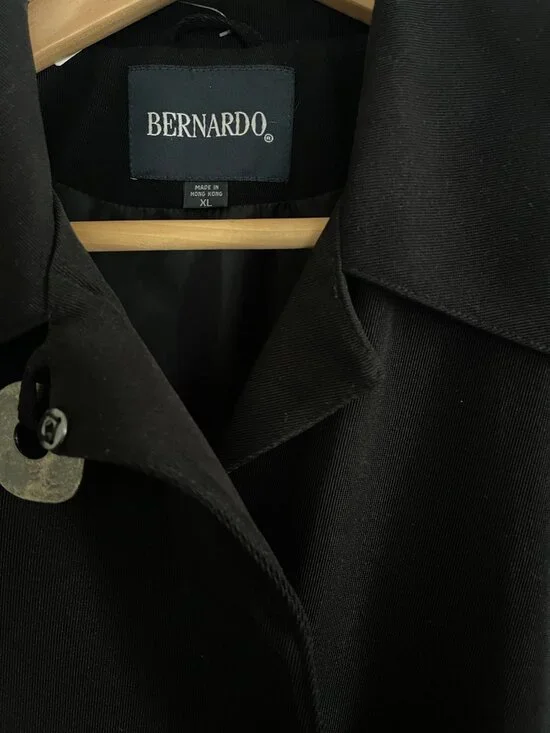 Bernardo Black Flowy Dresscoat/Raincoat - Picture 3 of 7